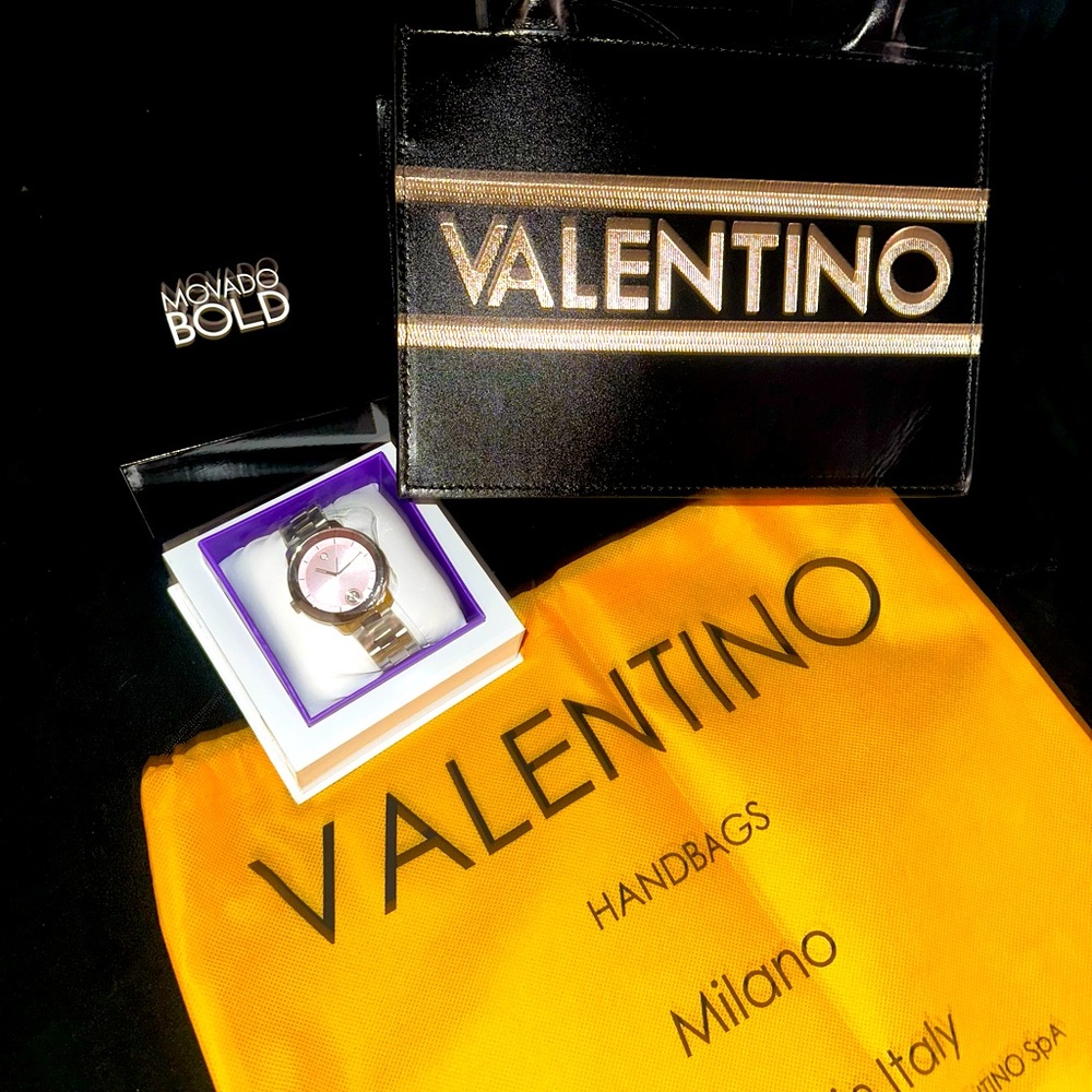 Bundle! Valentino bag and movado watch Brand new comes paperwork boxes/dust bag.